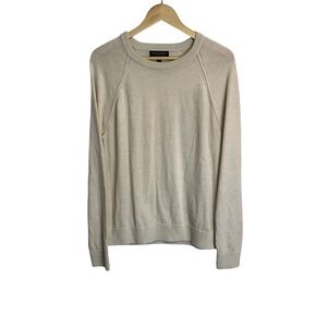 Banana Republic Merino Wool Crew Neck Sweater Light Beige Long‎ Sleeve Size L
